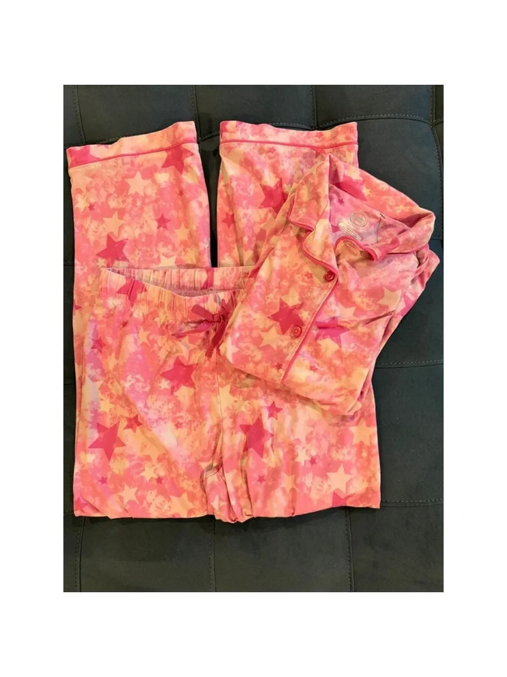 Girls Wonder Nation Pink Star Print Pajama Set L (10-12)